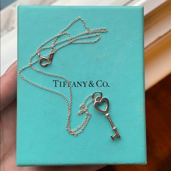 Tiffany & Co. Jewelry - Tiffany Heart Key Necklace Sterling Silver 925